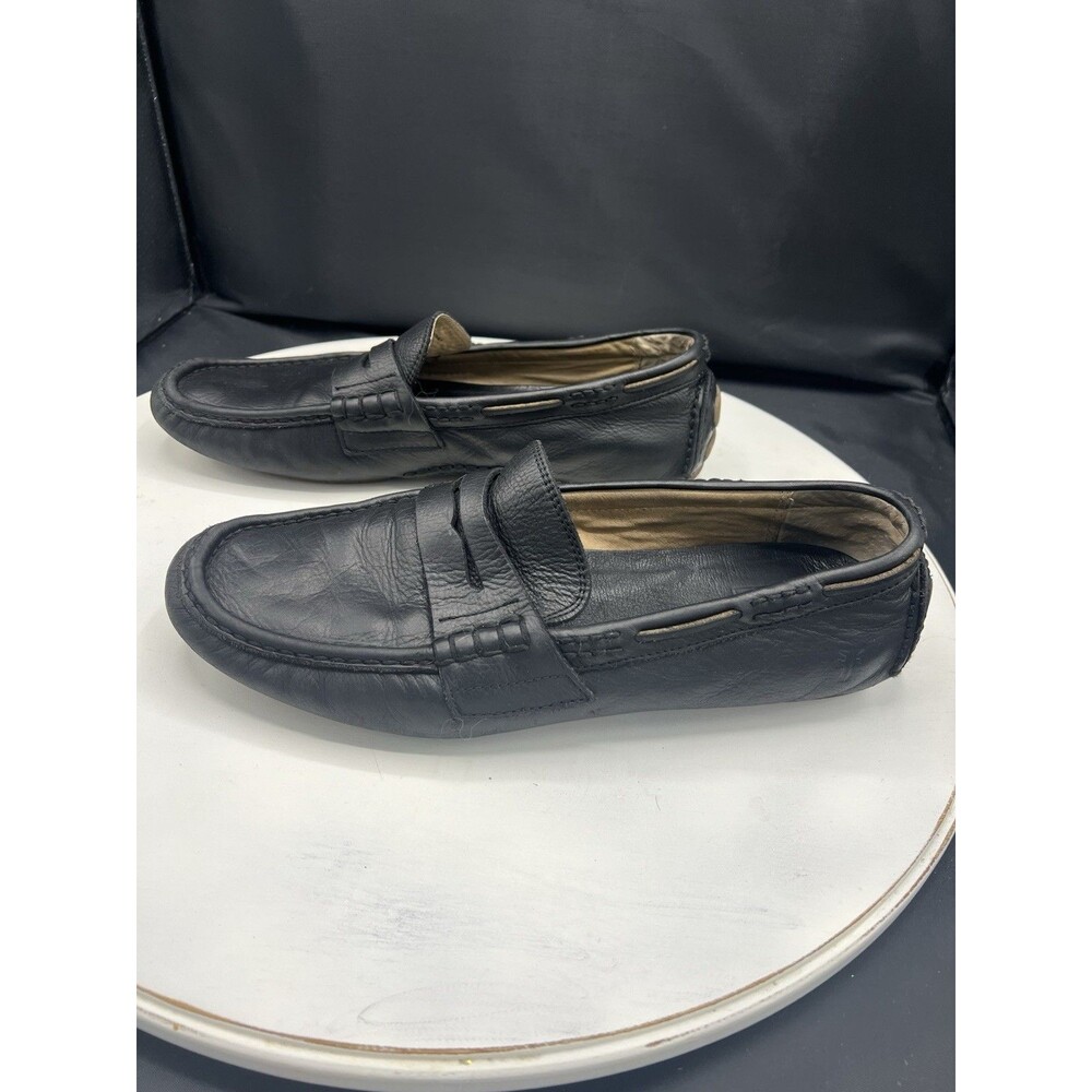 Frye Black Leather Slip On Loafer Shoes Men’s US 10 Round Toe 340376-BLA
